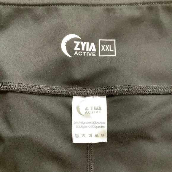 3/$25 ZYIA ACTIVE Black Trainer Running Shorts Size XXL - Picture 5 of 10